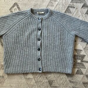 Sezane Emile Cardigan, XS, Mottled Grey